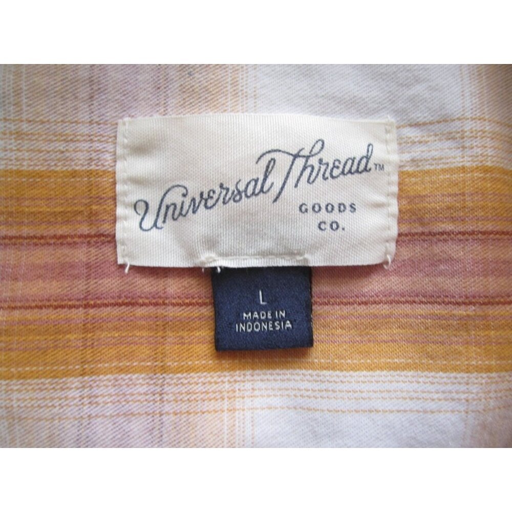 Women‎ Universal Thread Cotton Blend Madras Button Long Sleeve Shirt Sz (WB360) - Picture 6 of 8
